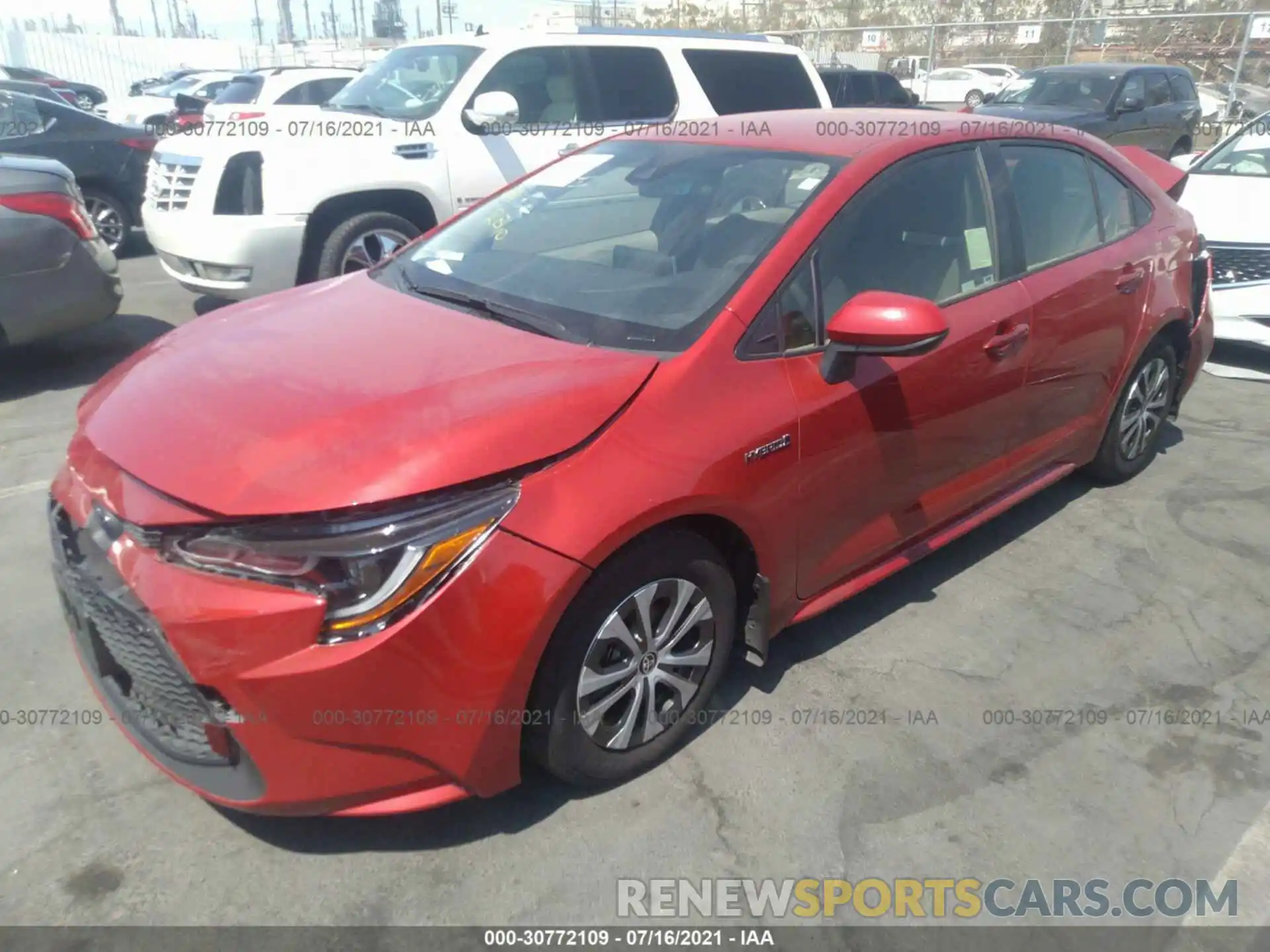 2 Photograph of a damaged car JTDEBRBE2LJ014879 TOYOTA COROLLA 2020