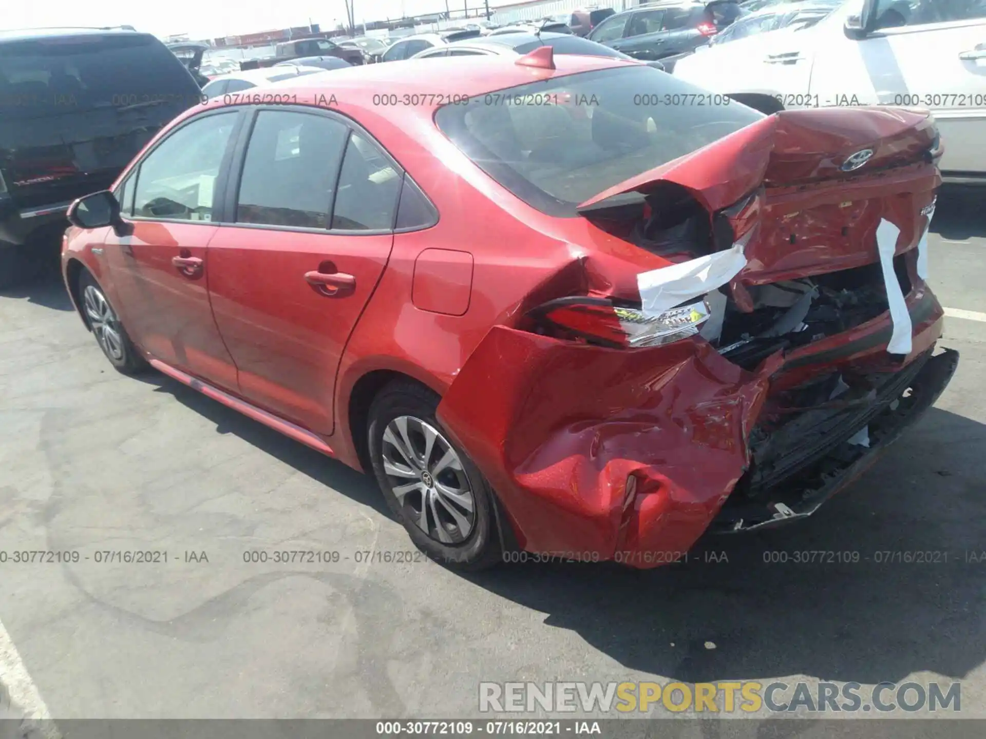 3 Photograph of a damaged car JTDEBRBE2LJ014879 TOYOTA COROLLA 2020