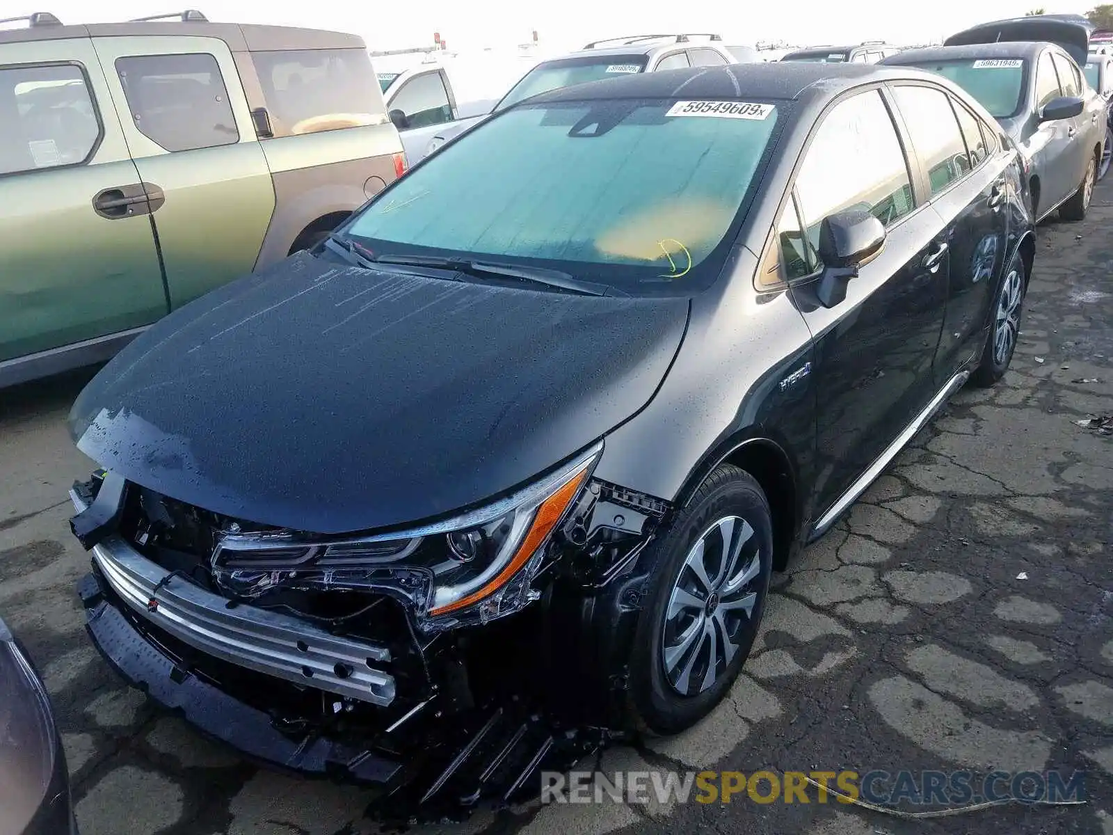 2 Photograph of a damaged car JTDEBRBE2LJ015420 TOYOTA COROLLA 2020