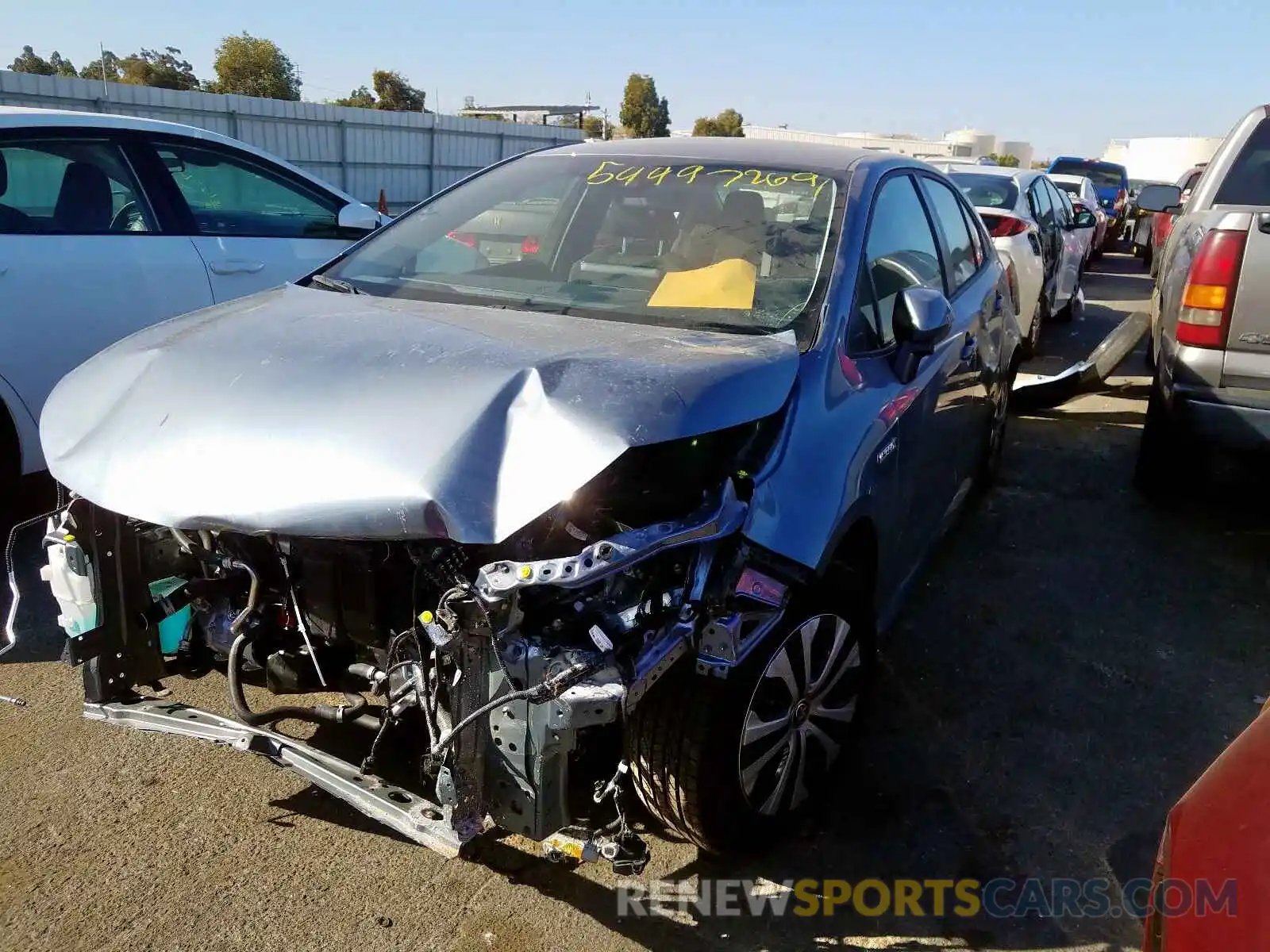 2 Photograph of a damaged car JTDEBRBE2LJ015630 TOYOTA COROLLA 2020