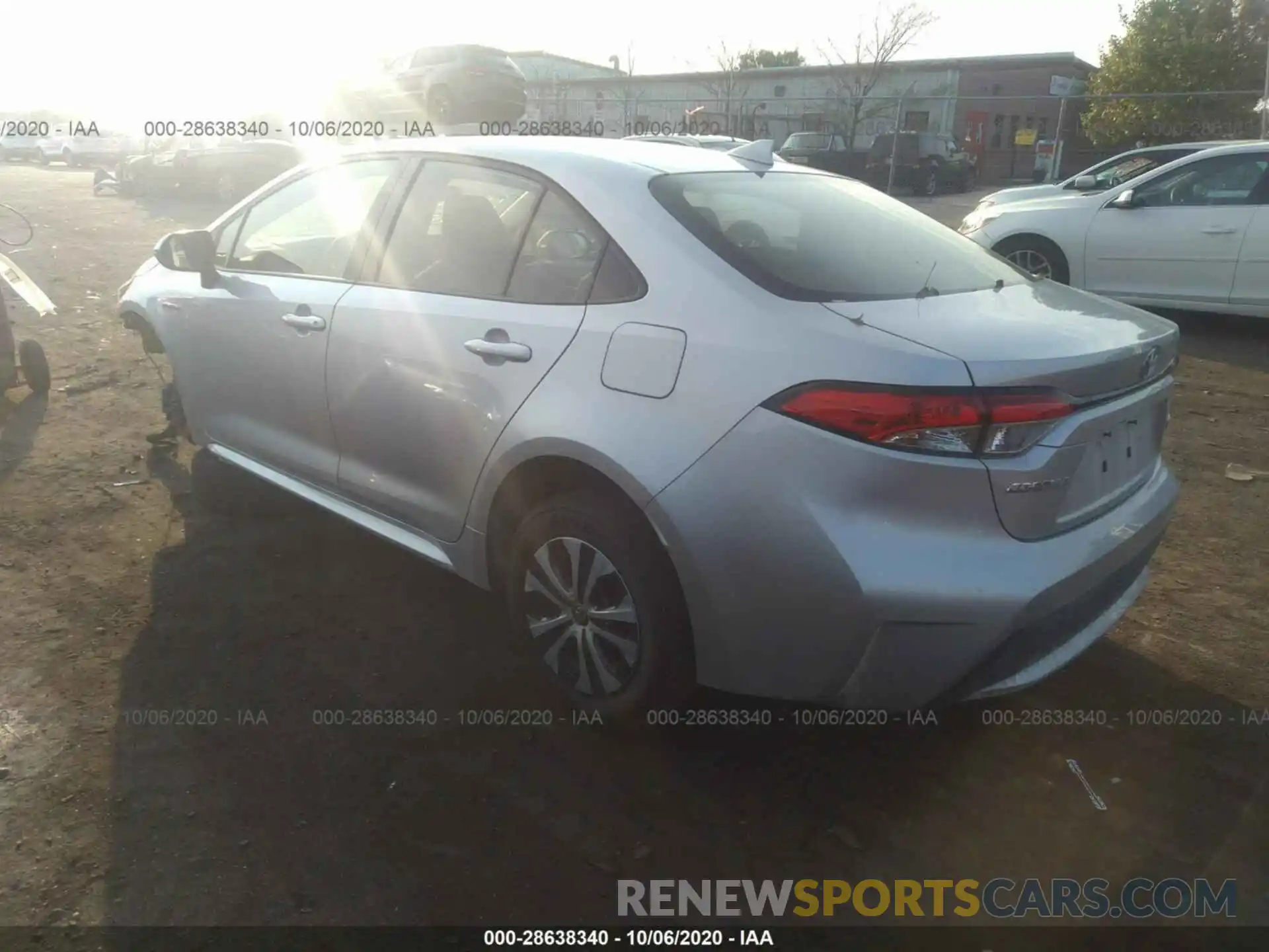 3 Photograph of a damaged car JTDEBRBE2LJ016633 TOYOTA COROLLA 2020