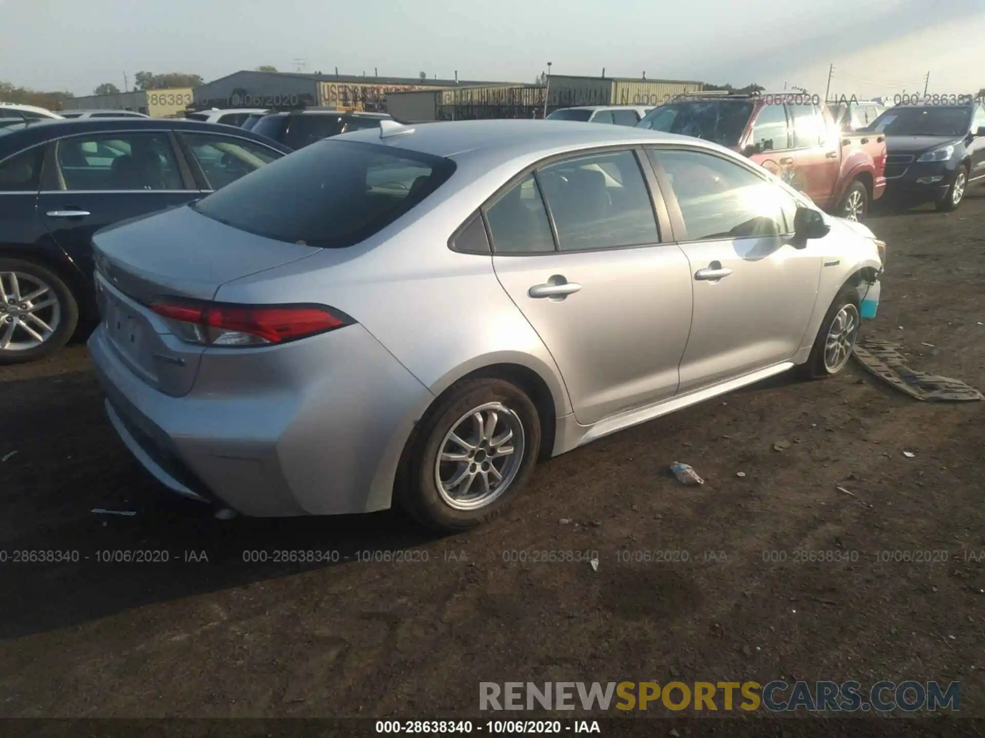 4 Photograph of a damaged car JTDEBRBE2LJ016633 TOYOTA COROLLA 2020