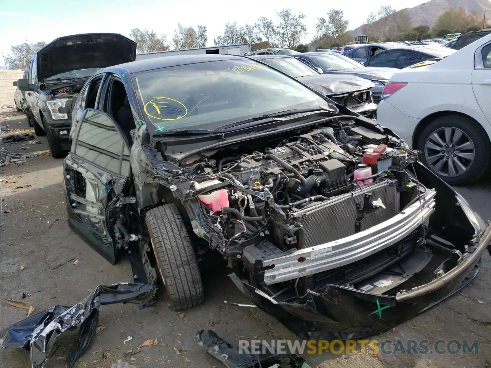 1 Photograph of a damaged car JTDEBRBE2LJ017300 TOYOTA COROLLA 2020