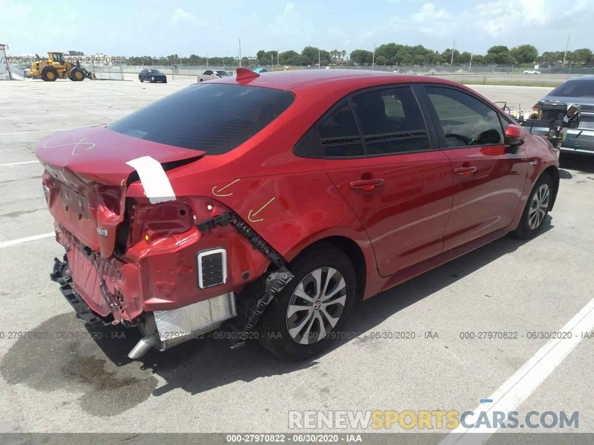 4 Photograph of a damaged car JTDEBRBE2LJ017569 TOYOTA COROLLA 2020