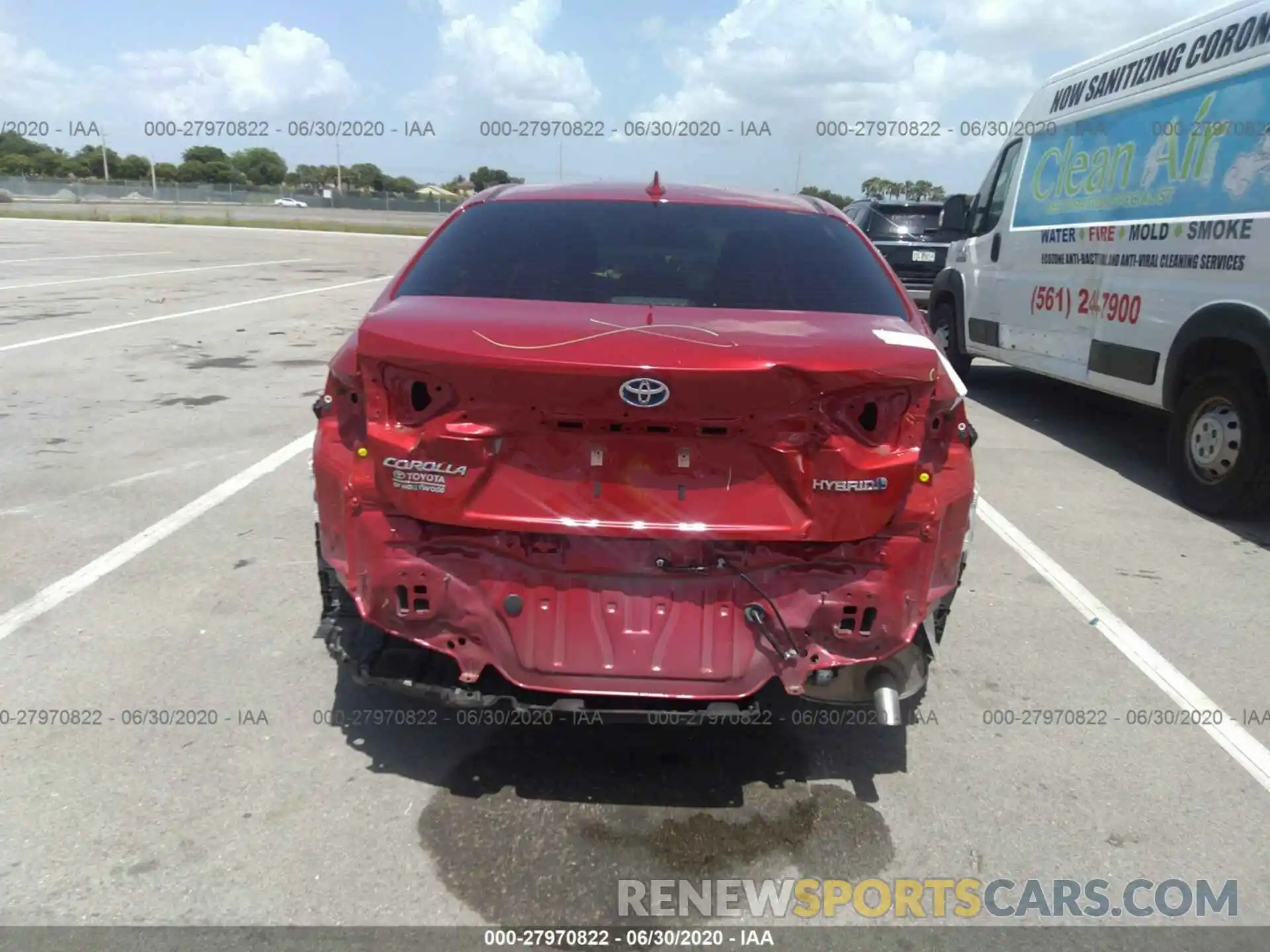 6 Photograph of a damaged car JTDEBRBE2LJ017569 TOYOTA COROLLA 2020