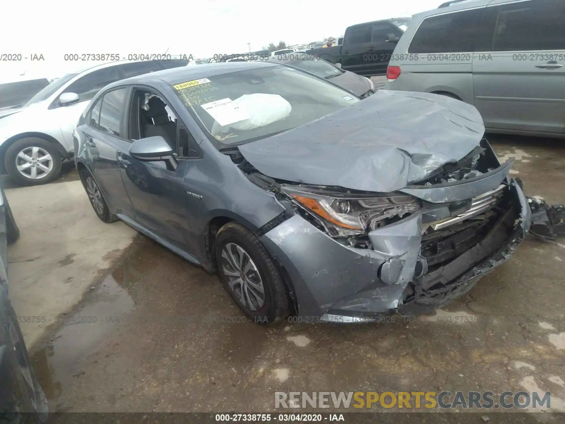 1 Photograph of a damaged car JTDEBRBE2LJ017815 TOYOTA COROLLA 2020