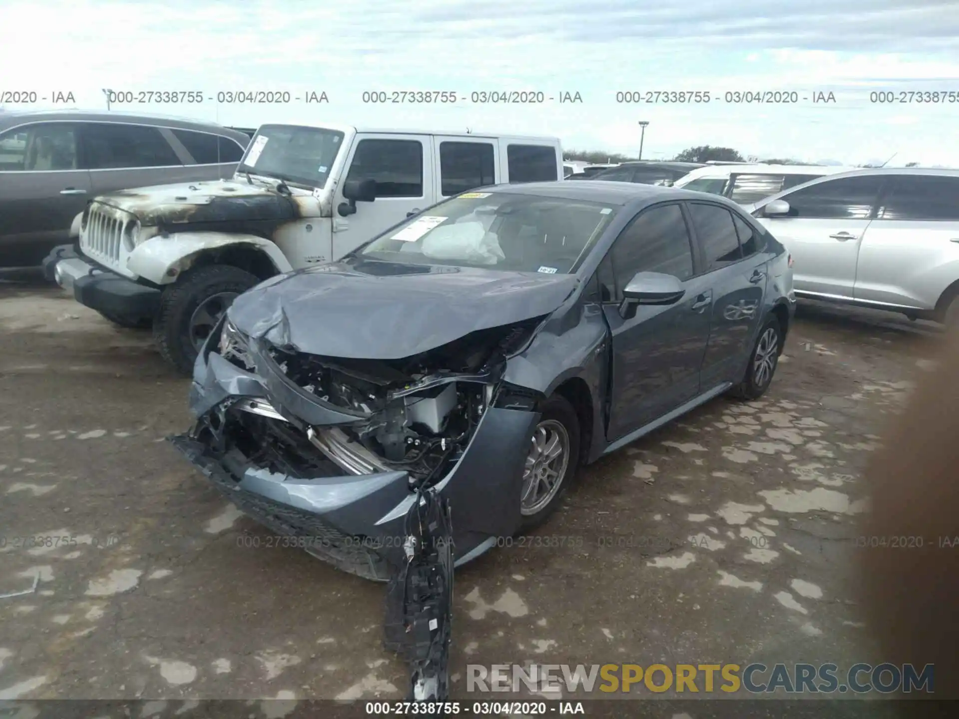 2 Photograph of a damaged car JTDEBRBE2LJ017815 TOYOTA COROLLA 2020