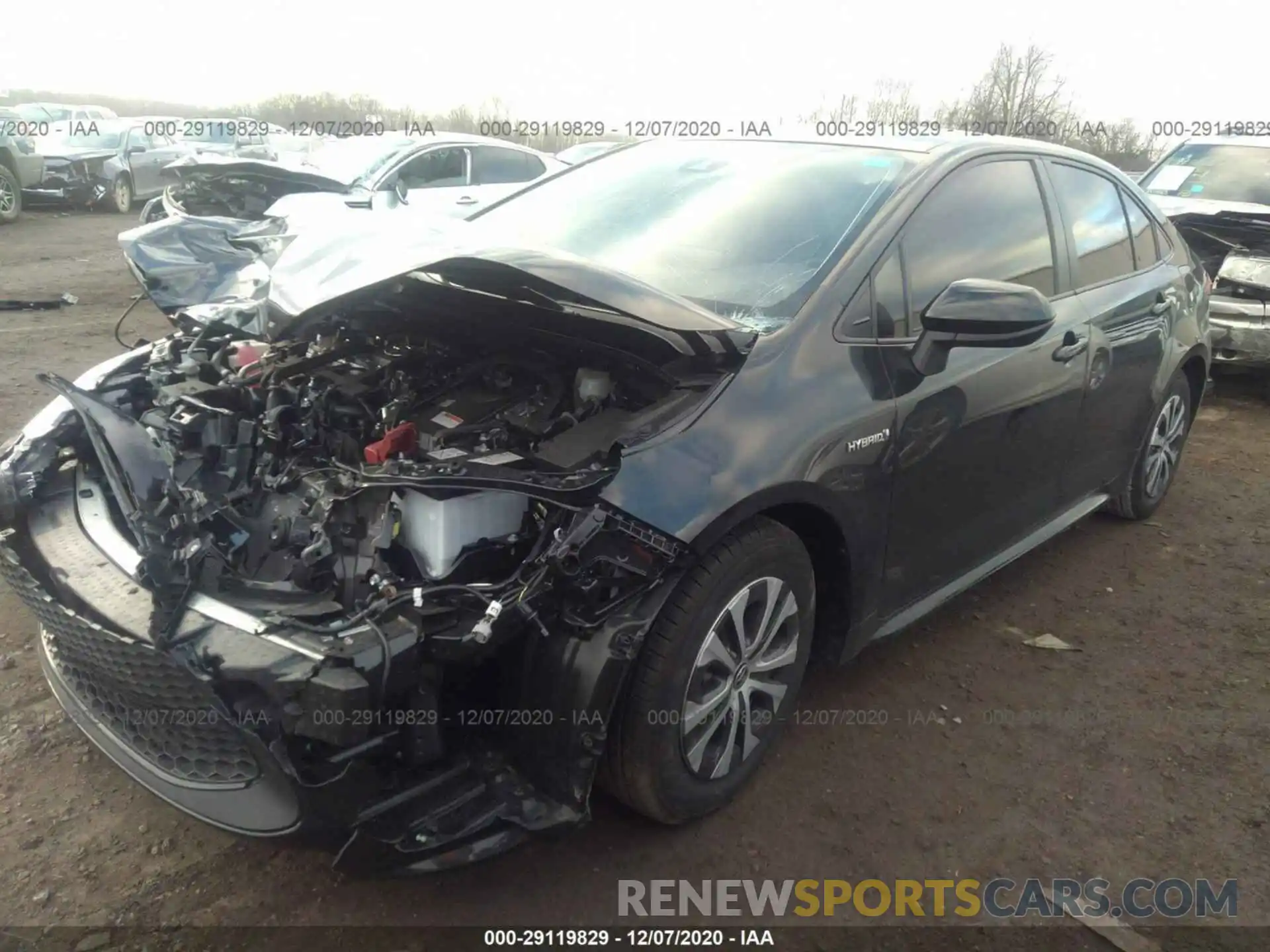 2 Photograph of a damaged car JTDEBRBE2LJ018513 TOYOTA COROLLA 2020