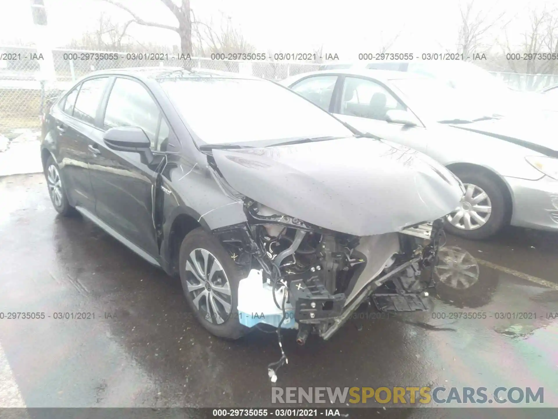 1 Photograph of a damaged car JTDEBRBE2LJ019001 TOYOTA COROLLA 2020