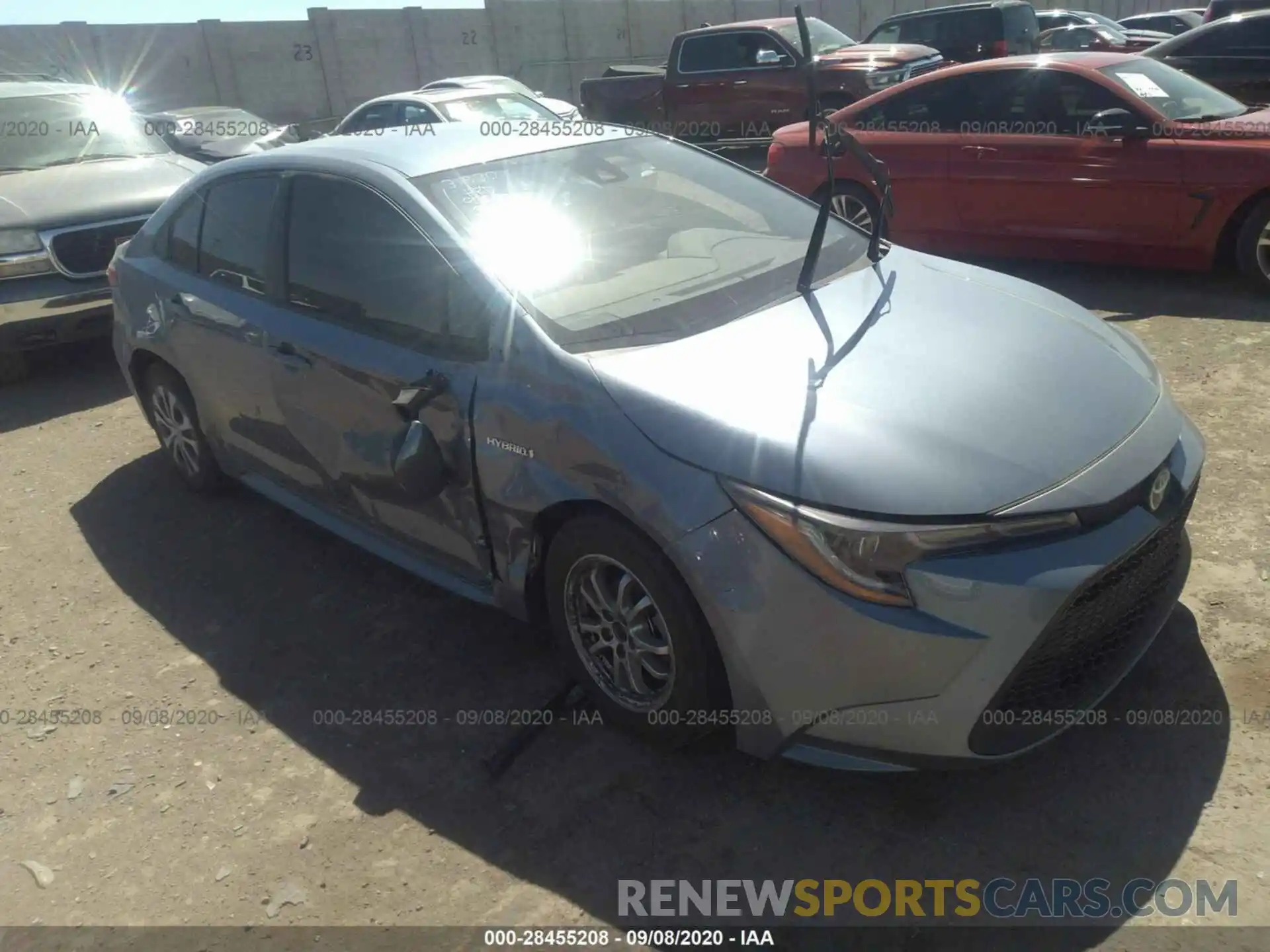 1 Photograph of a damaged car JTDEBRBE2LJ019774 TOYOTA COROLLA 2020