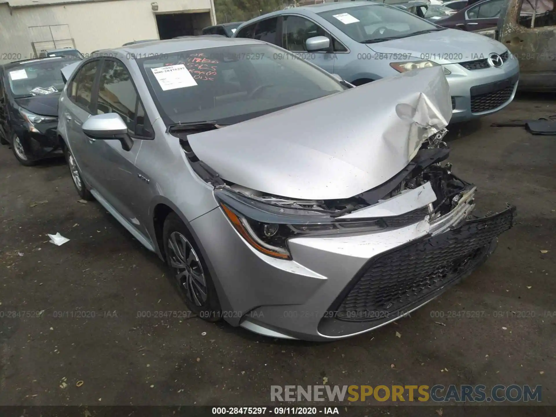 1 Photograph of a damaged car JTDEBRBE2LJ021038 TOYOTA COROLLA 2020