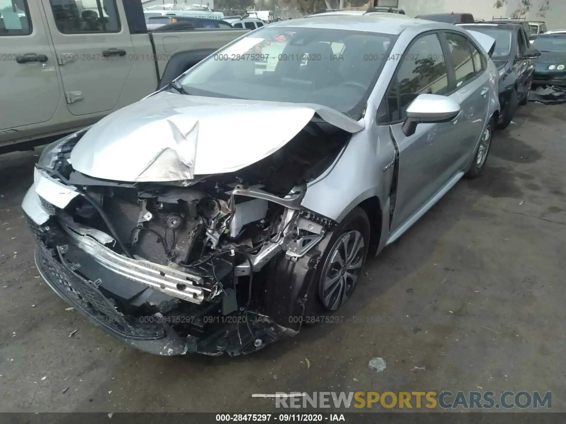 2 Photograph of a damaged car JTDEBRBE2LJ021038 TOYOTA COROLLA 2020