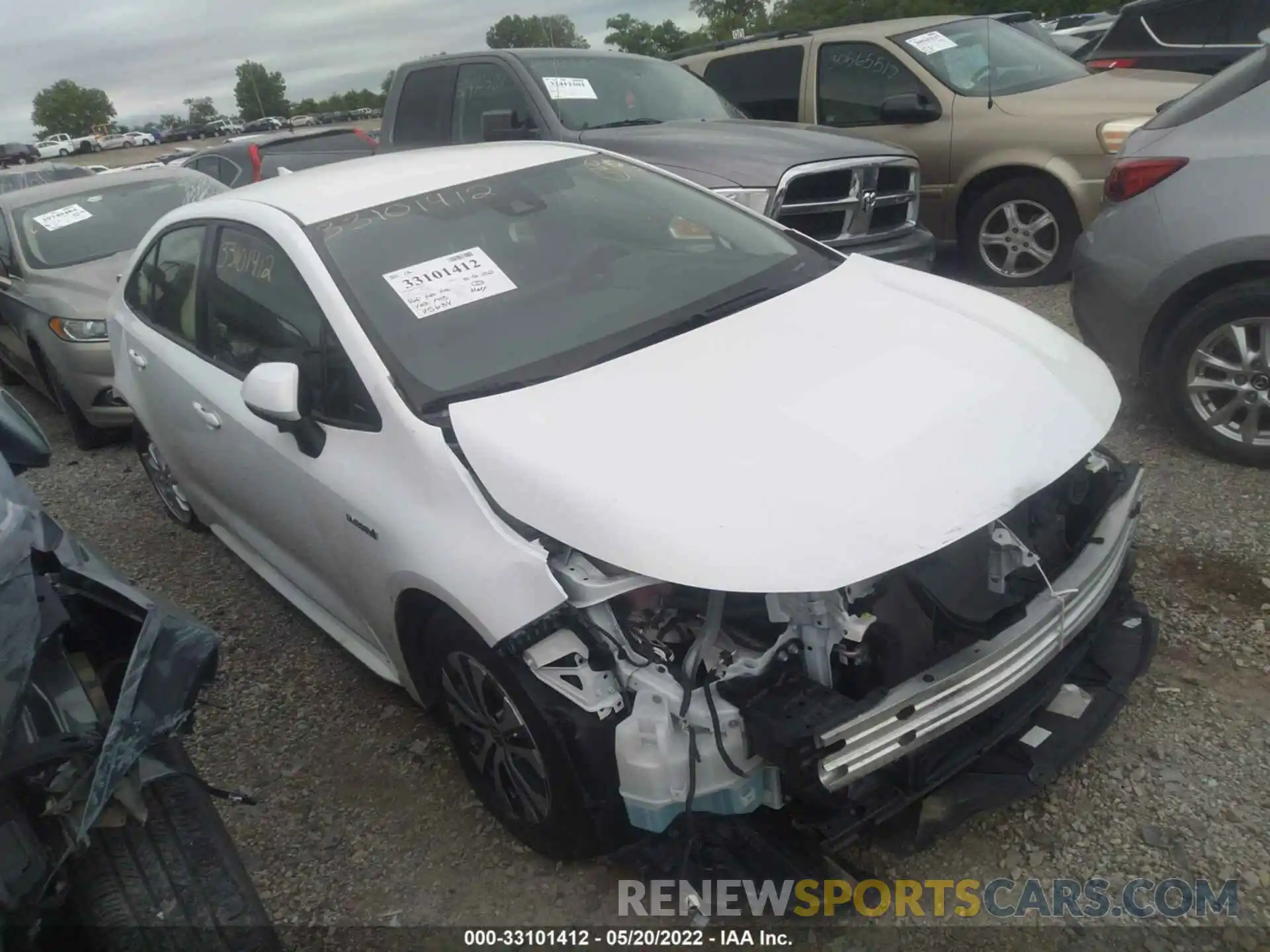 1 Photograph of a damaged car JTDEBRBE2LJ021475 TOYOTA COROLLA 2020