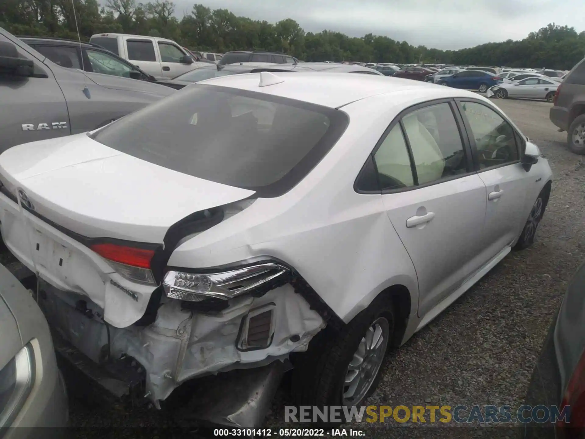 4 Photograph of a damaged car JTDEBRBE2LJ021475 TOYOTA COROLLA 2020