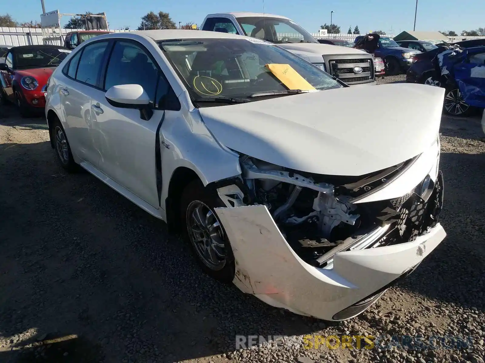 1 Photograph of a damaged car JTDEBRBE2LJ022688 TOYOTA COROLLA 2020