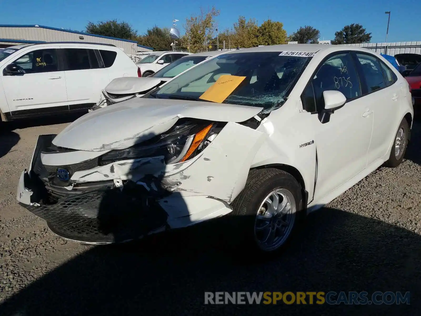 2 Photograph of a damaged car JTDEBRBE2LJ022688 TOYOTA COROLLA 2020