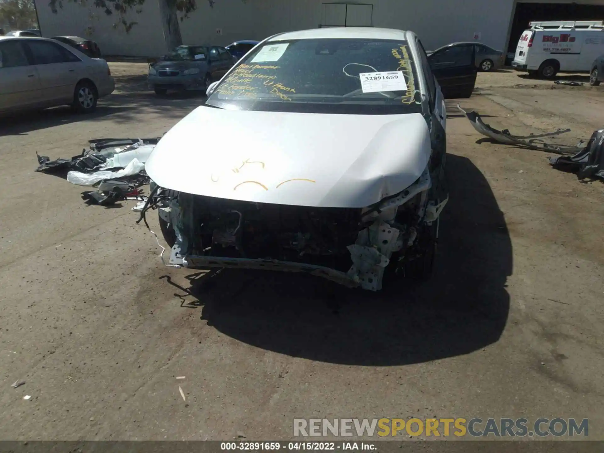 6 Photograph of a damaged car JTDEBRBE2LJ022707 TOYOTA COROLLA 2020