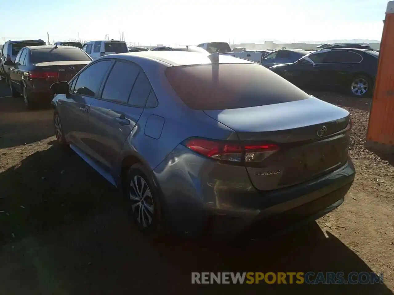 3 Photograph of a damaged car JTDEBRBE2LJ025154 TOYOTA COROLLA 2020