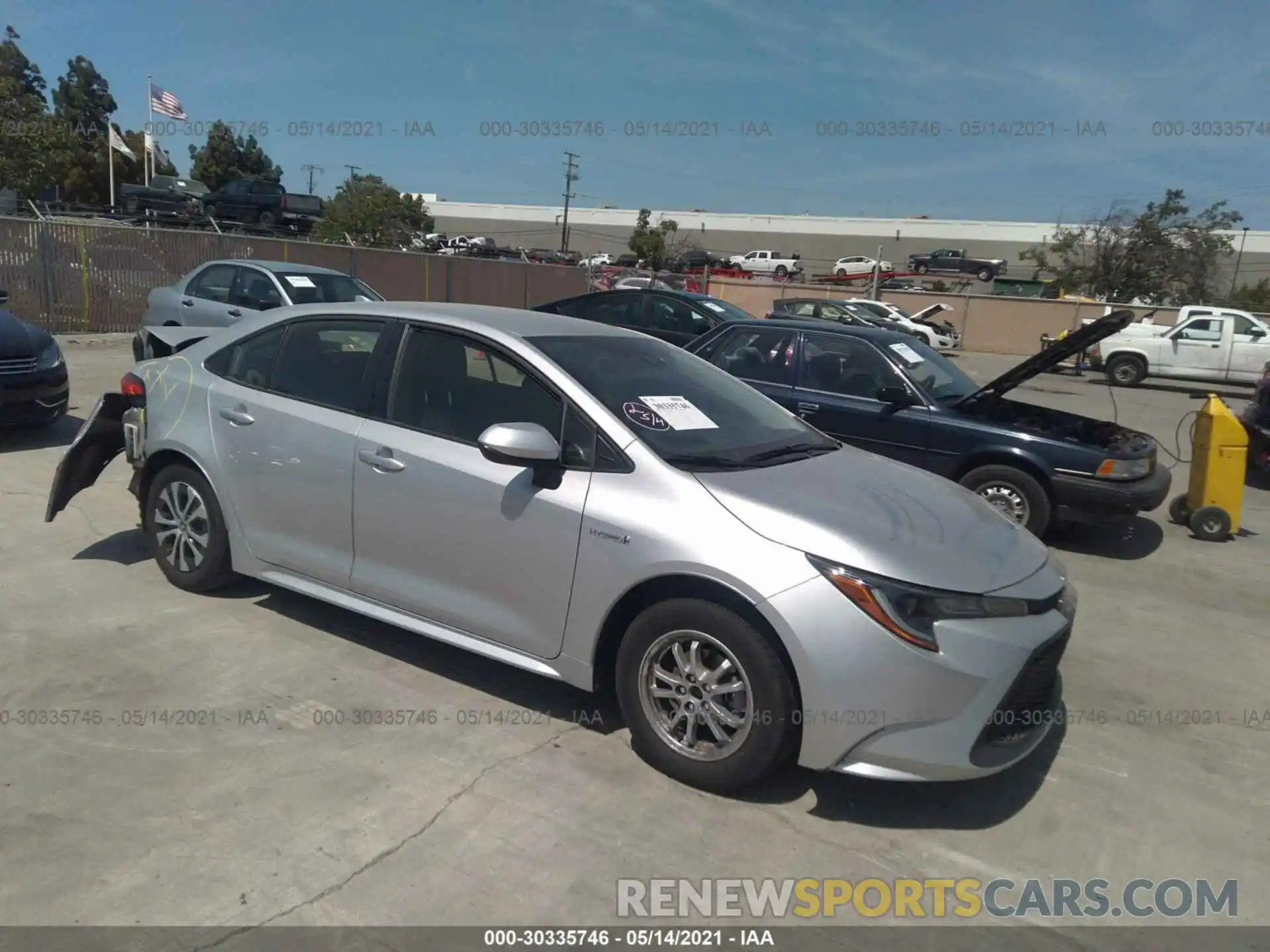 1 Photograph of a damaged car JTDEBRBE2LJ027034 TOYOTA COROLLA 2020