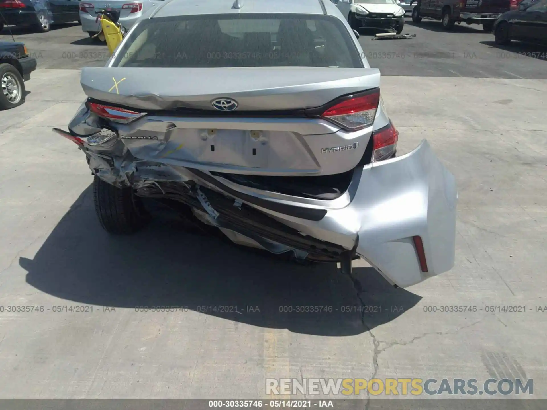 6 Photograph of a damaged car JTDEBRBE2LJ027034 TOYOTA COROLLA 2020