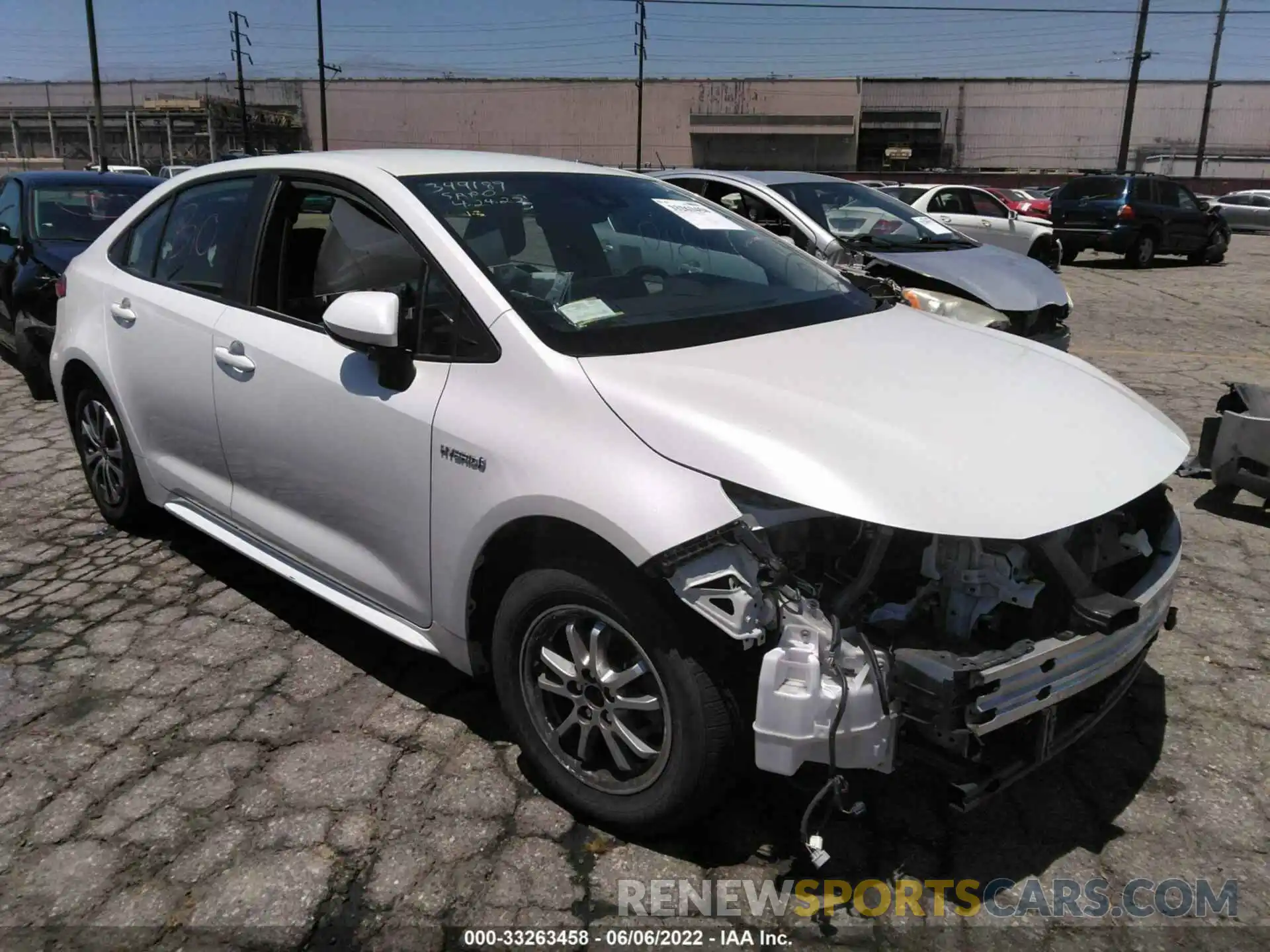 1 Photograph of a damaged car JTDEBRBE2LJ029446 TOYOTA COROLLA 2020