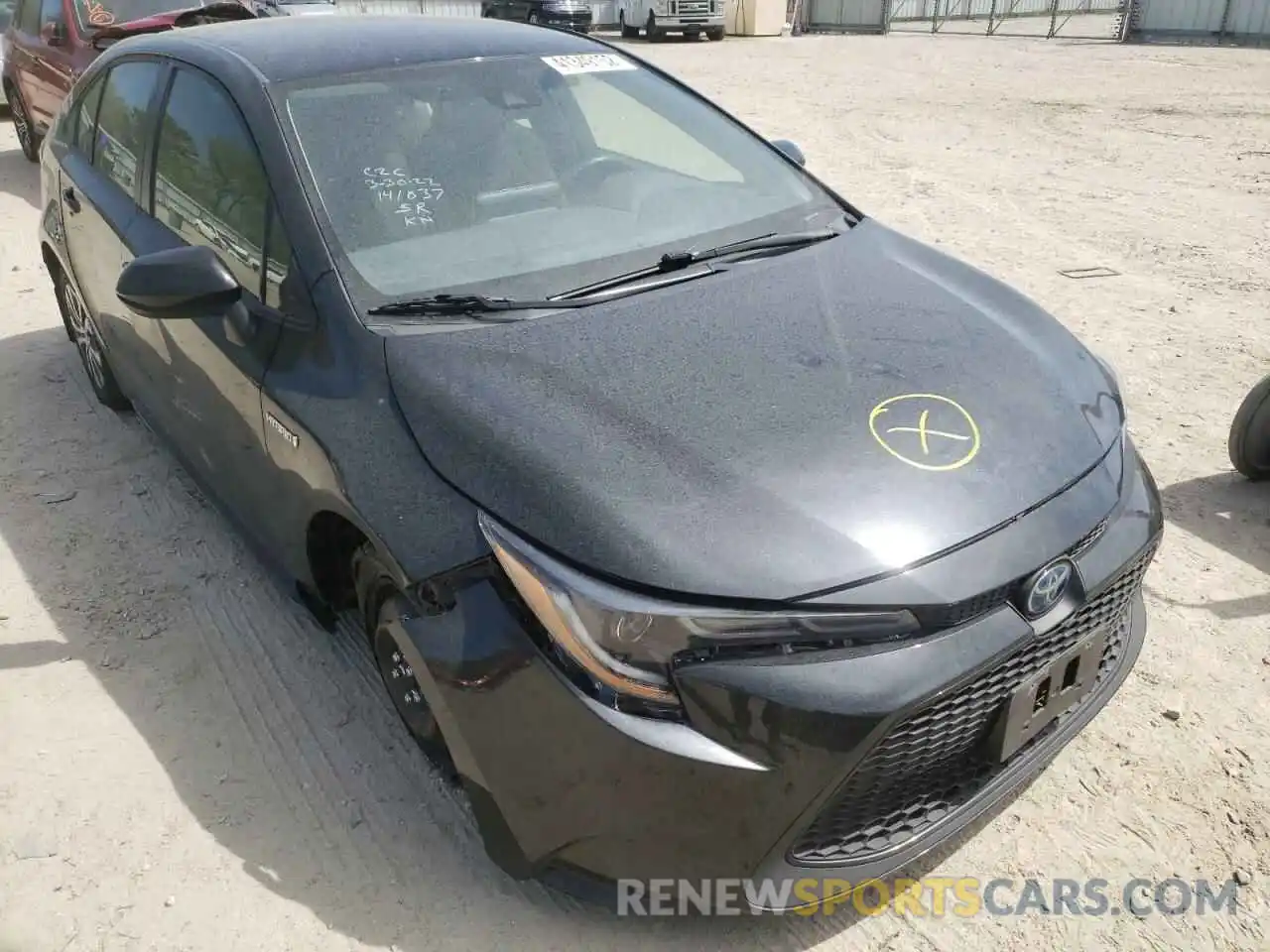 1 Photograph of a damaged car JTDEBRBE2LJ029821 TOYOTA COROLLA 2020