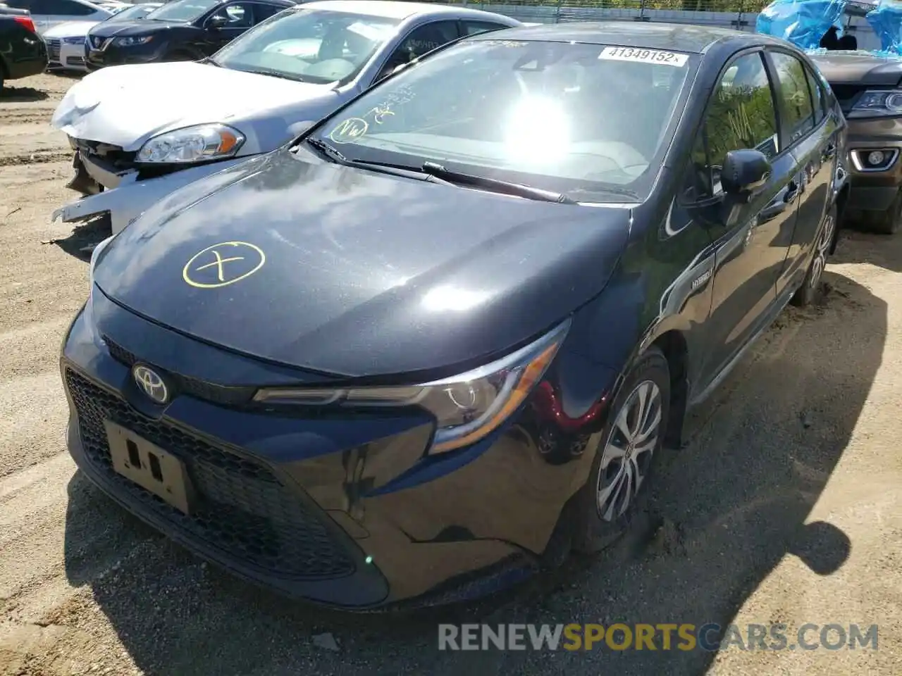 2 Photograph of a damaged car JTDEBRBE2LJ029821 TOYOTA COROLLA 2020