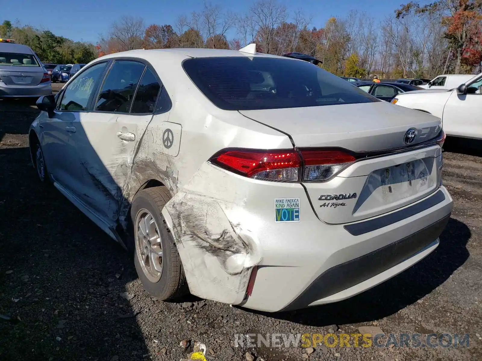 3 Photograph of a damaged car JTDEBRBE3LJ000845 TOYOTA COROLLA 2020