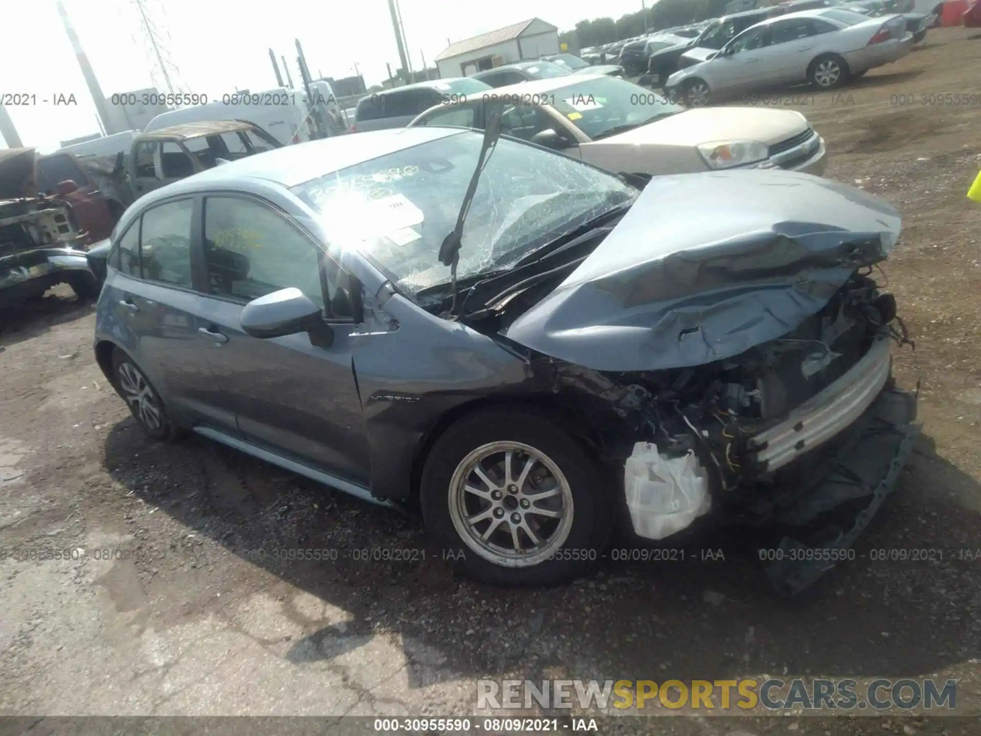 1 Photograph of a damaged car JTDEBRBE3LJ001381 TOYOTA COROLLA 2020