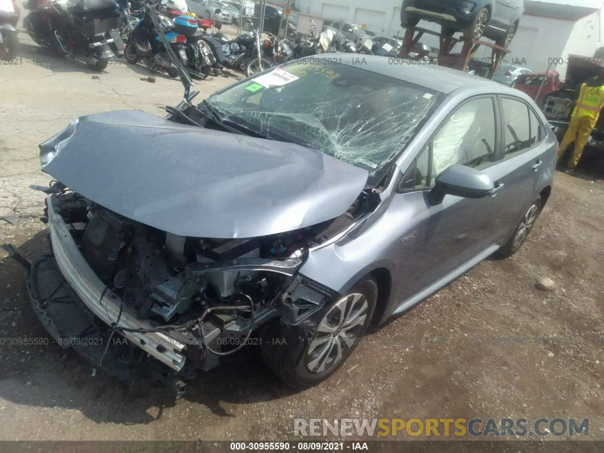 2 Photograph of a damaged car JTDEBRBE3LJ001381 TOYOTA COROLLA 2020