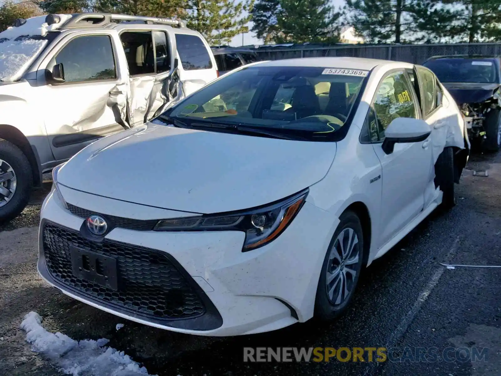 2 Photograph of a damaged car JTDEBRBE3LJ001476 TOYOTA COROLLA 2020