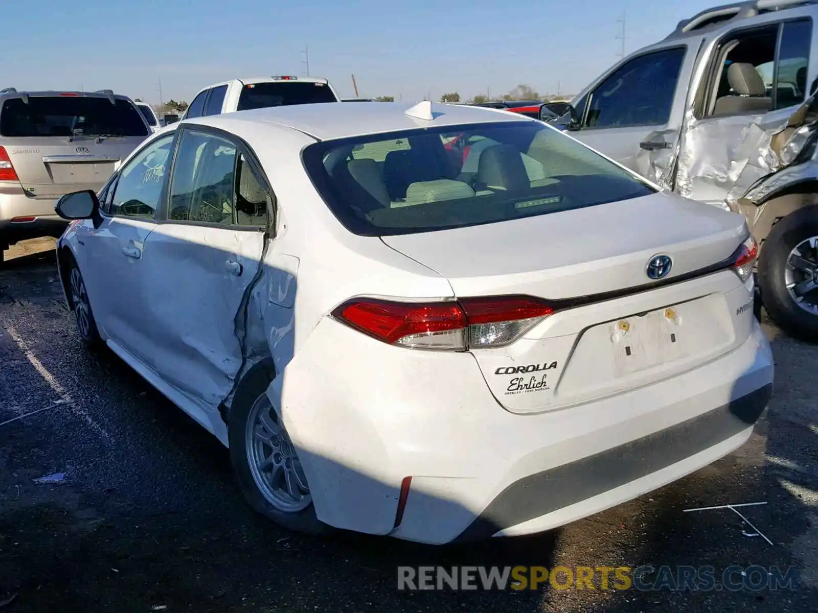 3 Photograph of a damaged car JTDEBRBE3LJ001476 TOYOTA COROLLA 2020