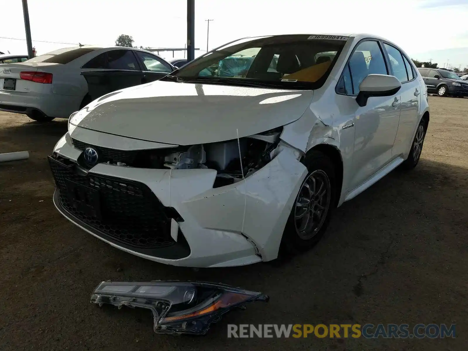 2 Photograph of a damaged car JTDEBRBE3LJ001560 TOYOTA COROLLA 2020