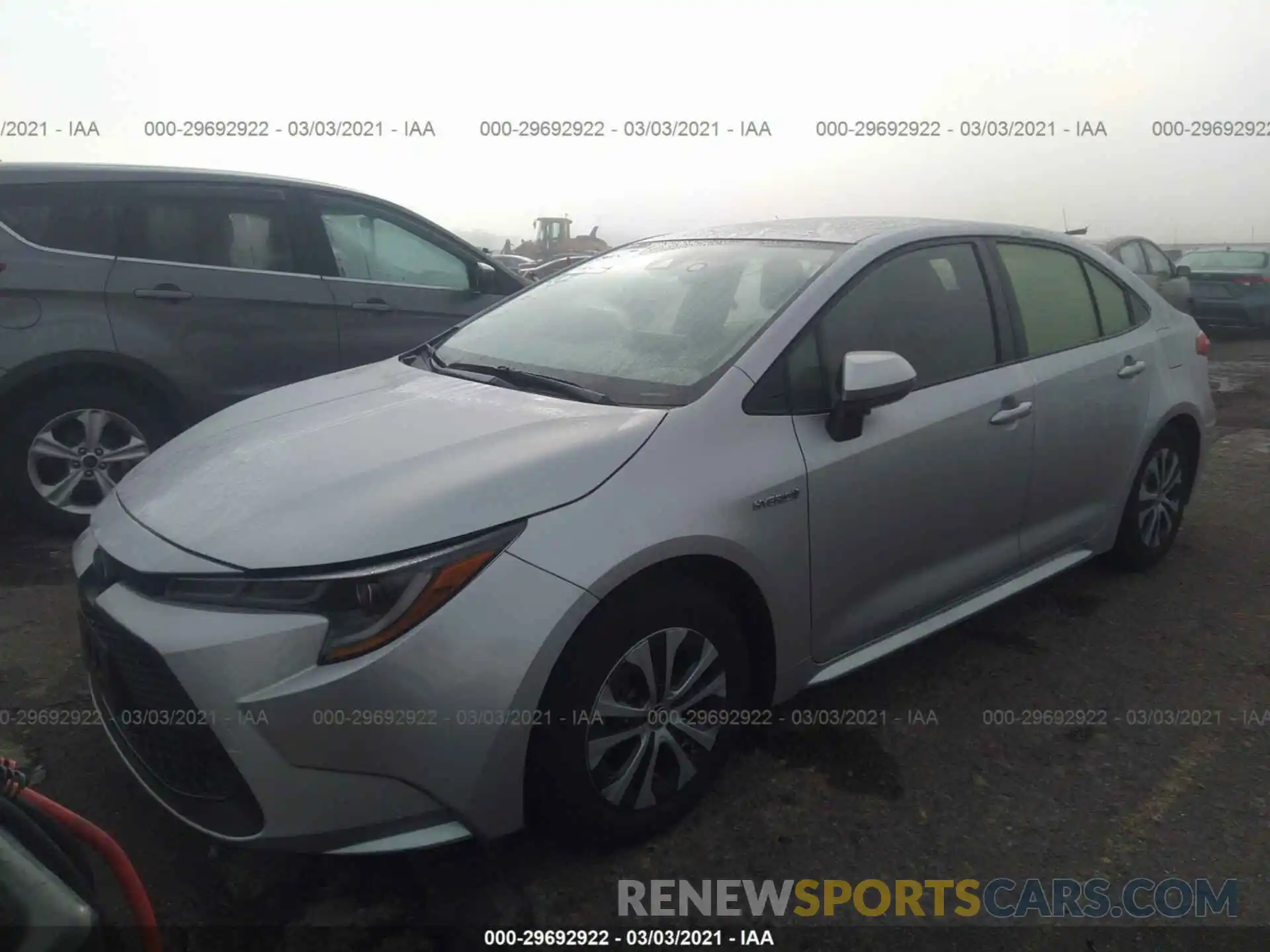 2 Photograph of a damaged car JTDEBRBE3LJ002725 TOYOTA COROLLA 2020