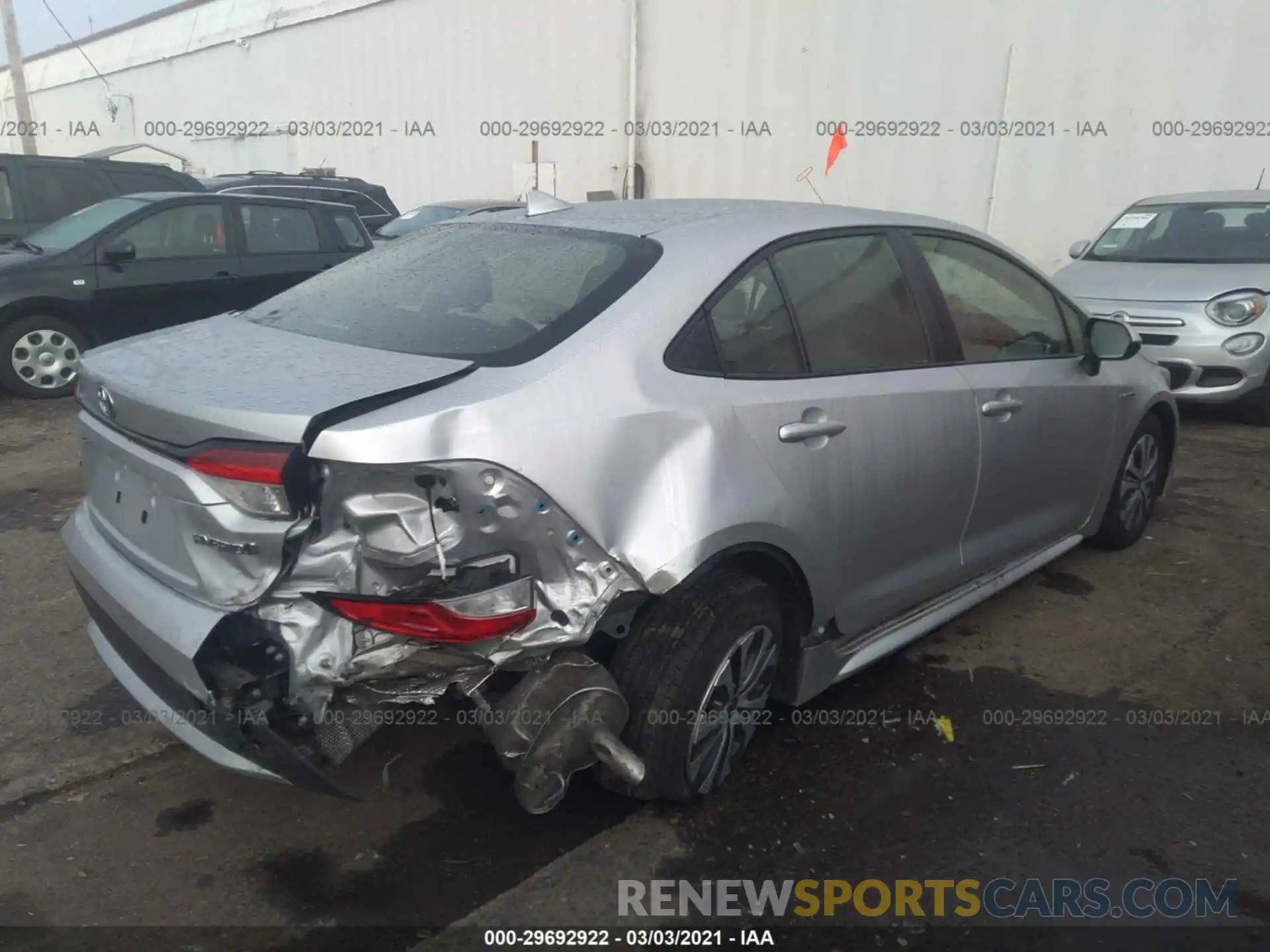 4 Photograph of a damaged car JTDEBRBE3LJ002725 TOYOTA COROLLA 2020