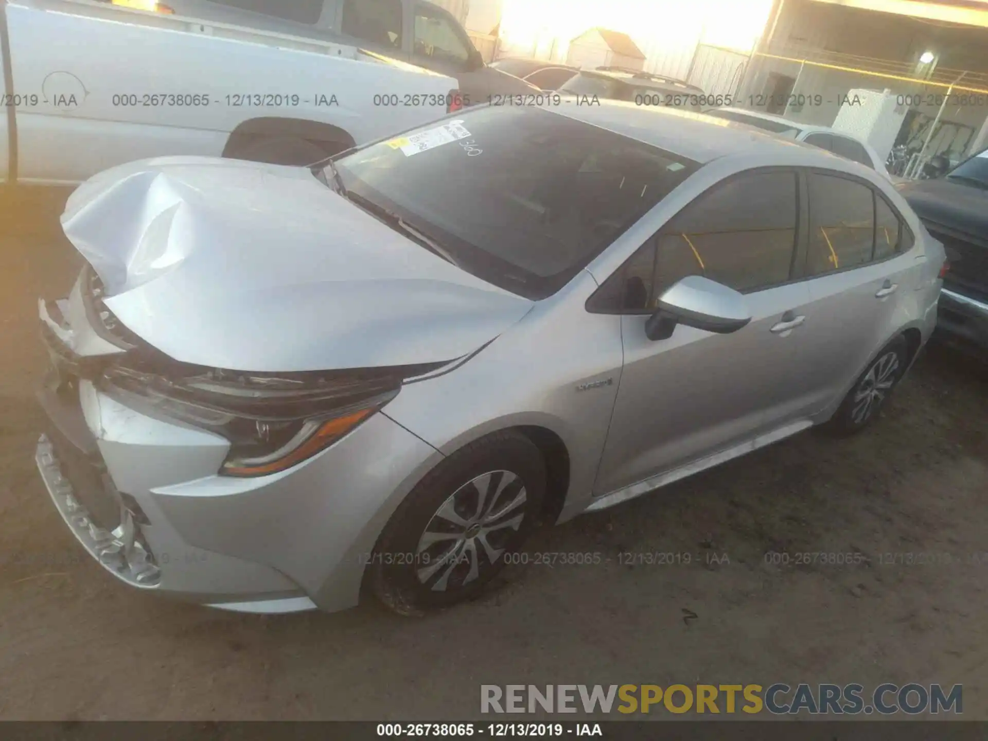 2 Photograph of a damaged car JTDEBRBE3LJ003471 TOYOTA COROLLA 2020