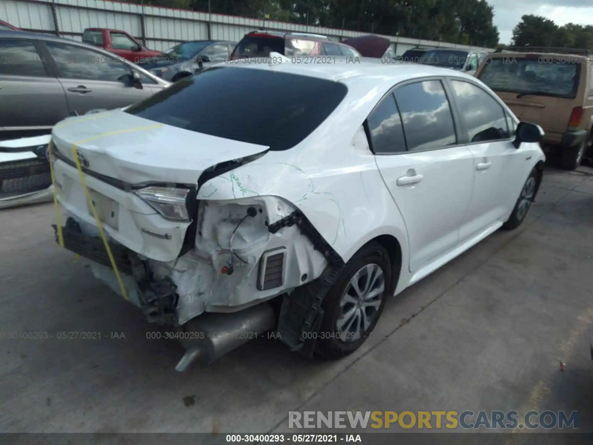 4 Photograph of a damaged car JTDEBRBE3LJ003499 TOYOTA COROLLA 2020