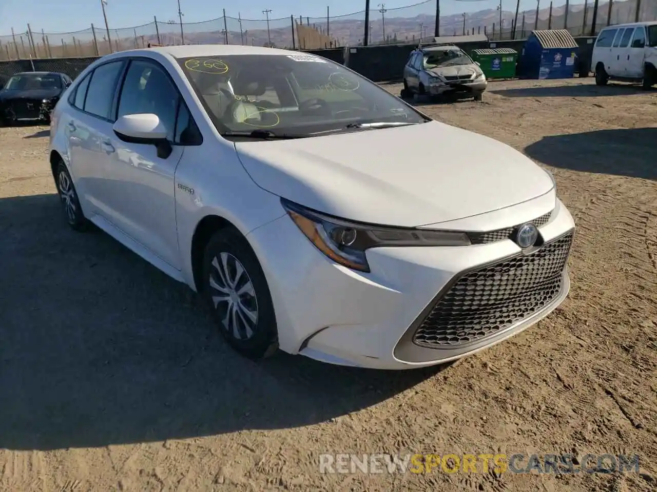 1 Photograph of a damaged car JTDEBRBE3LJ003518 TOYOTA COROLLA 2020