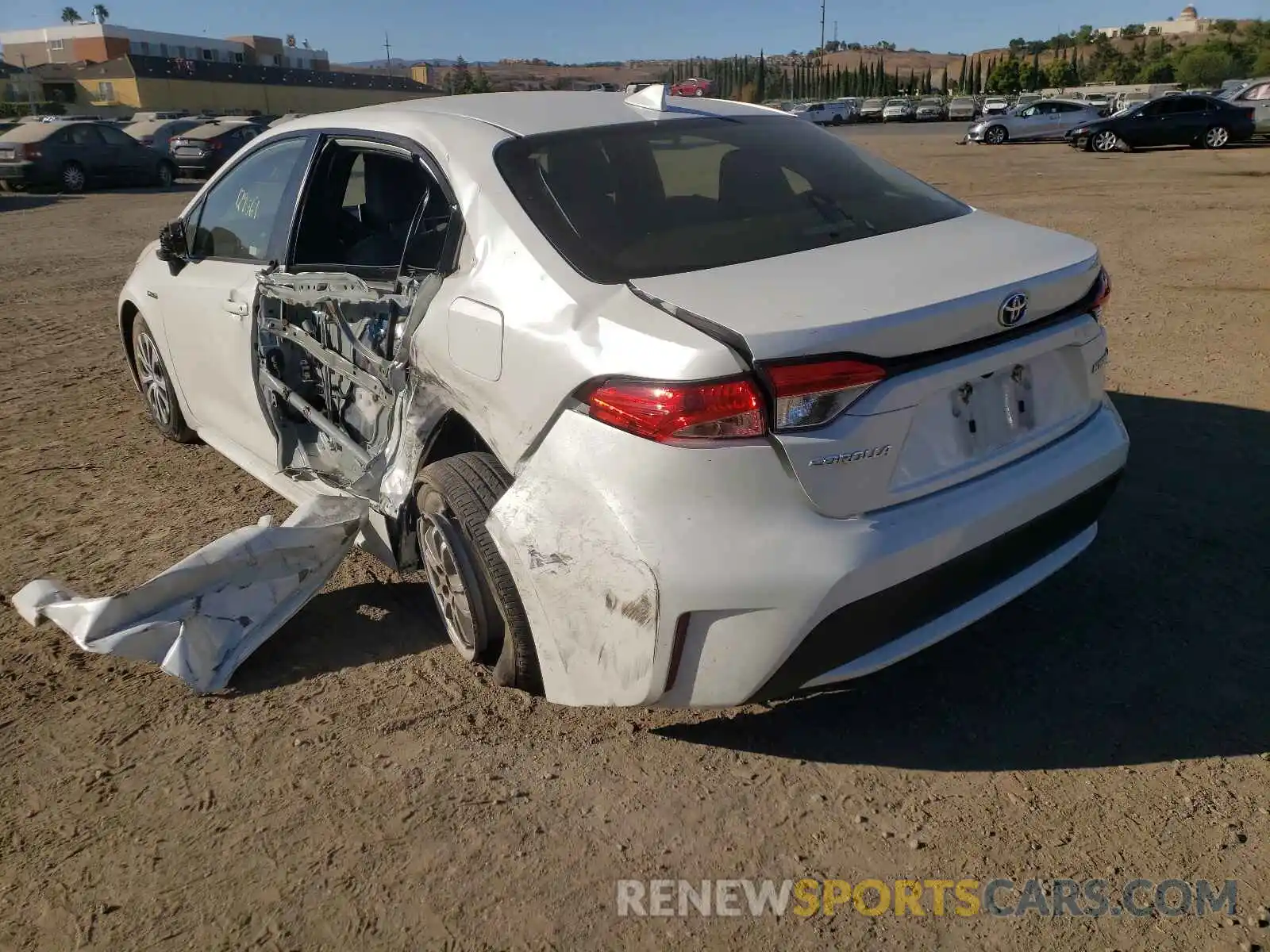 3 Photograph of a damaged car JTDEBRBE3LJ003518 TOYOTA COROLLA 2020