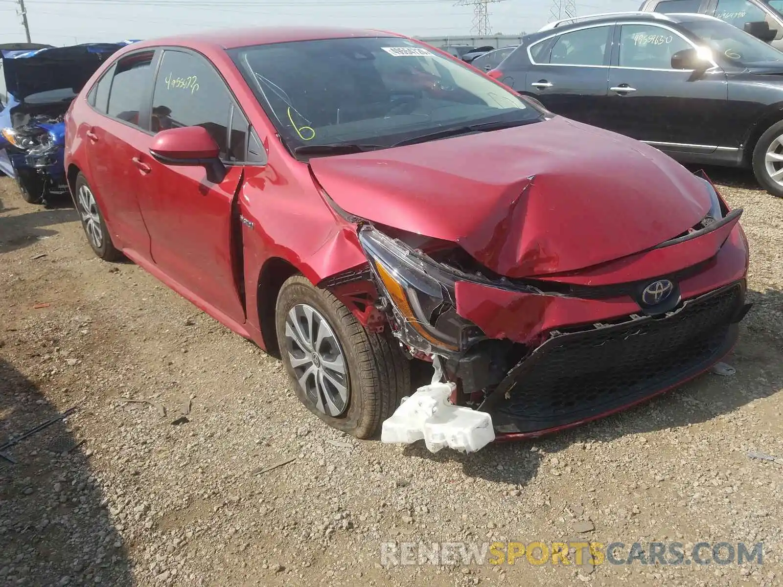 1 Photograph of a damaged car JTDEBRBE3LJ003535 TOYOTA COROLLA 2020