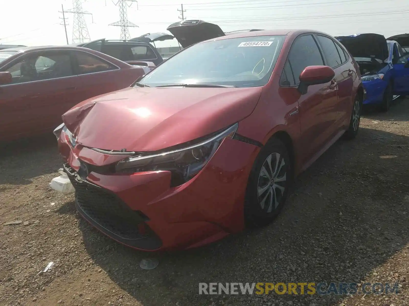 2 Photograph of a damaged car JTDEBRBE3LJ003535 TOYOTA COROLLA 2020