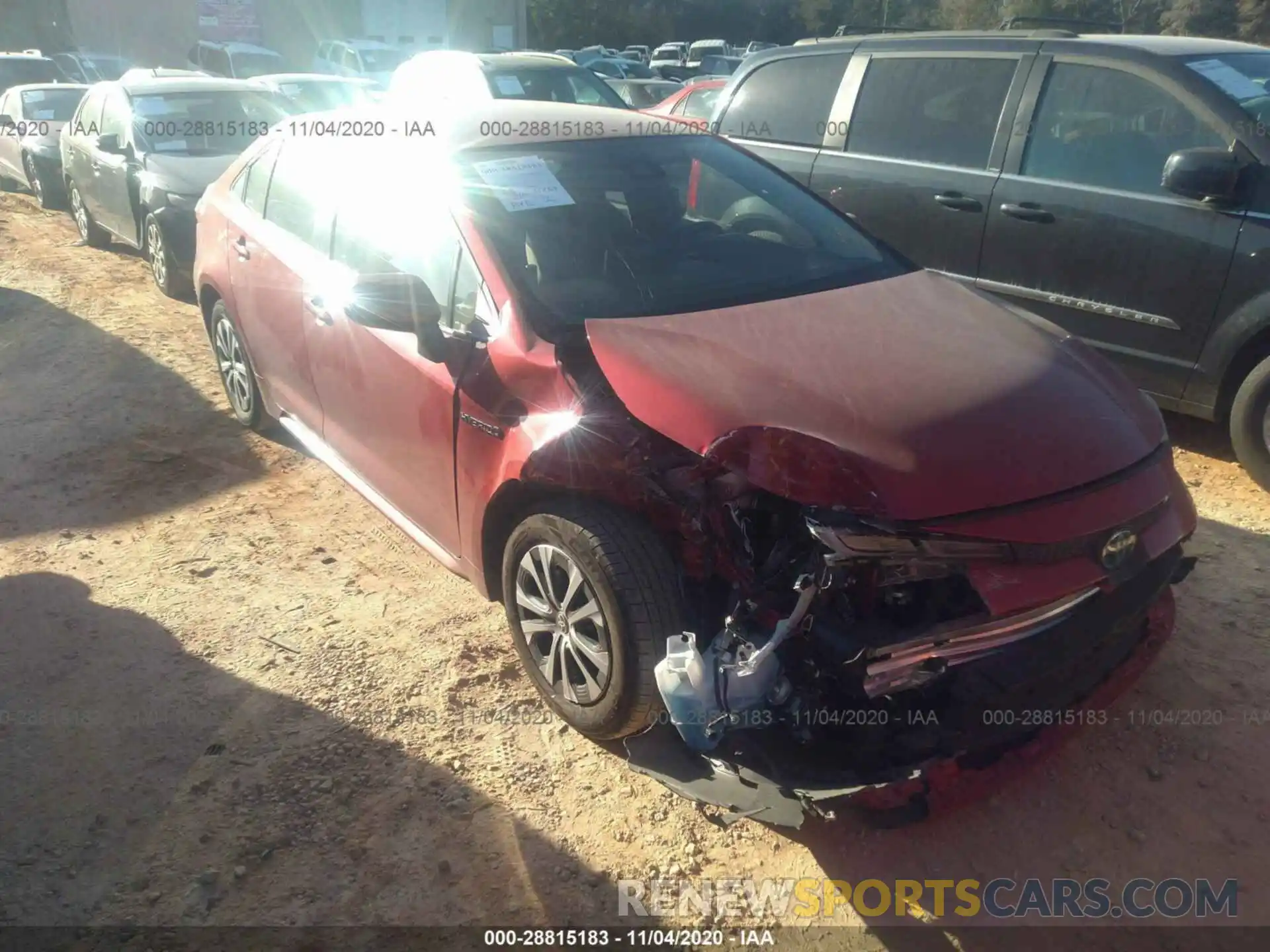 1 Photograph of a damaged car JTDEBRBE3LJ003728 TOYOTA COROLLA 2020