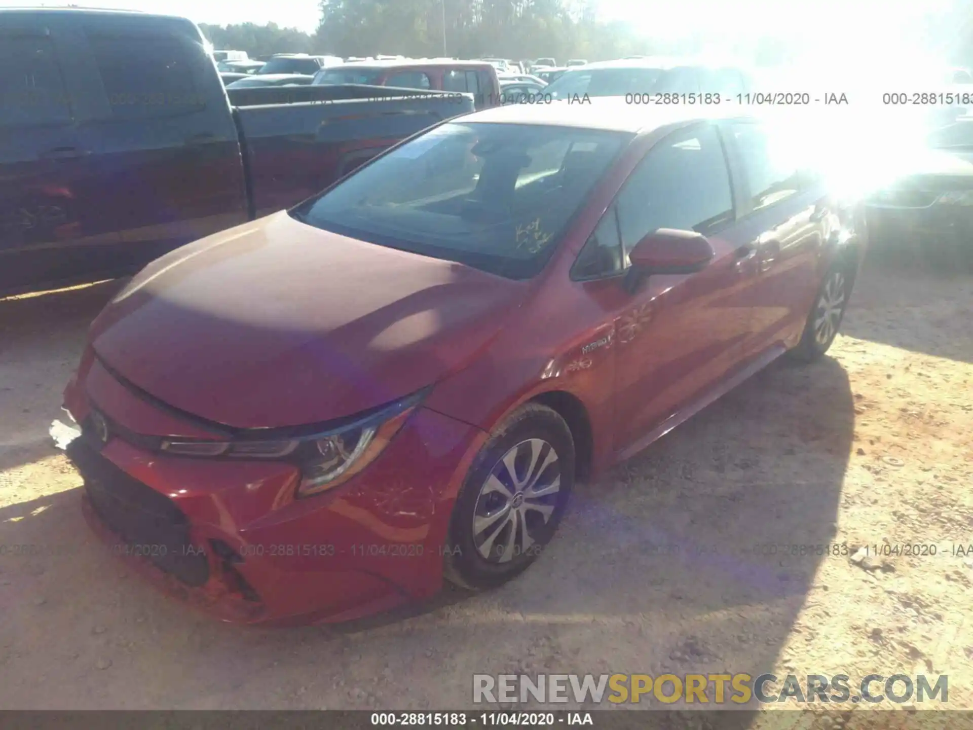 2 Photograph of a damaged car JTDEBRBE3LJ003728 TOYOTA COROLLA 2020