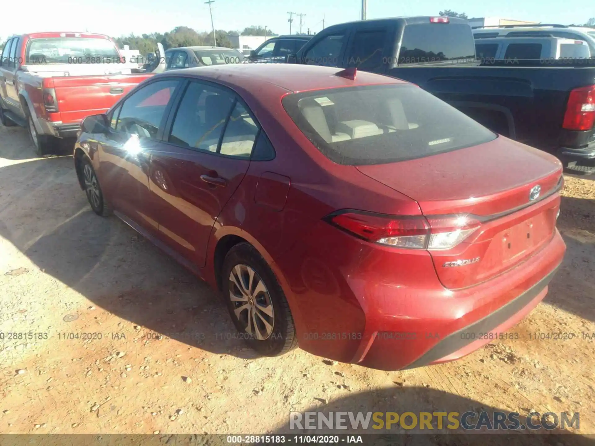 3 Photograph of a damaged car JTDEBRBE3LJ003728 TOYOTA COROLLA 2020