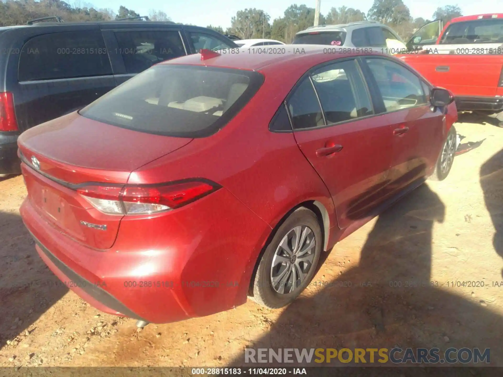 4 Photograph of a damaged car JTDEBRBE3LJ003728 TOYOTA COROLLA 2020