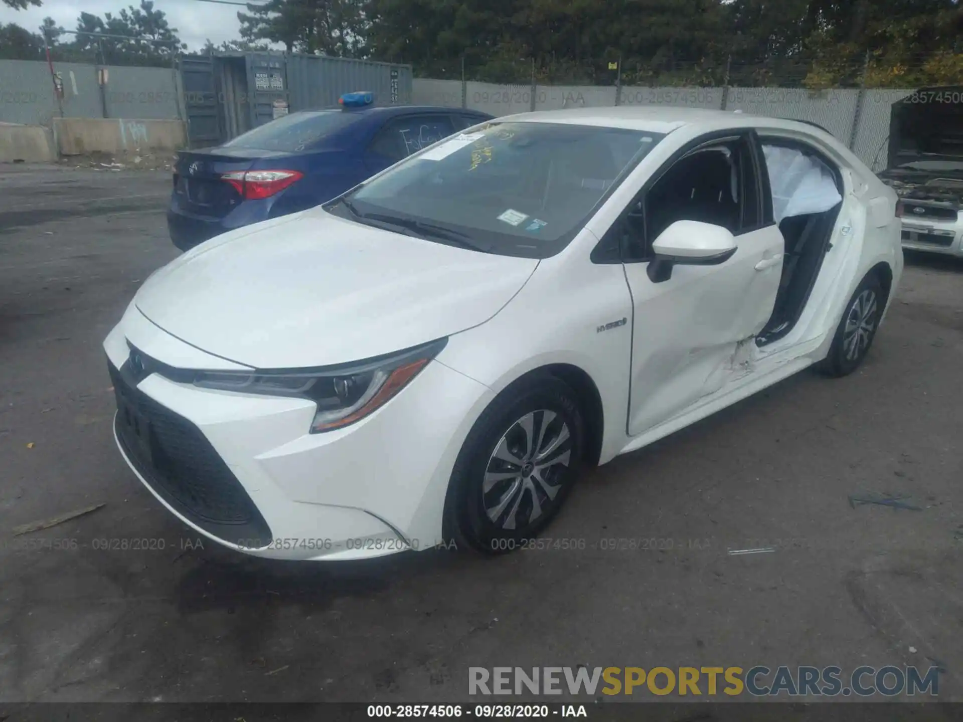 2 Photograph of a damaged car JTDEBRBE3LJ004345 TOYOTA COROLLA 2020