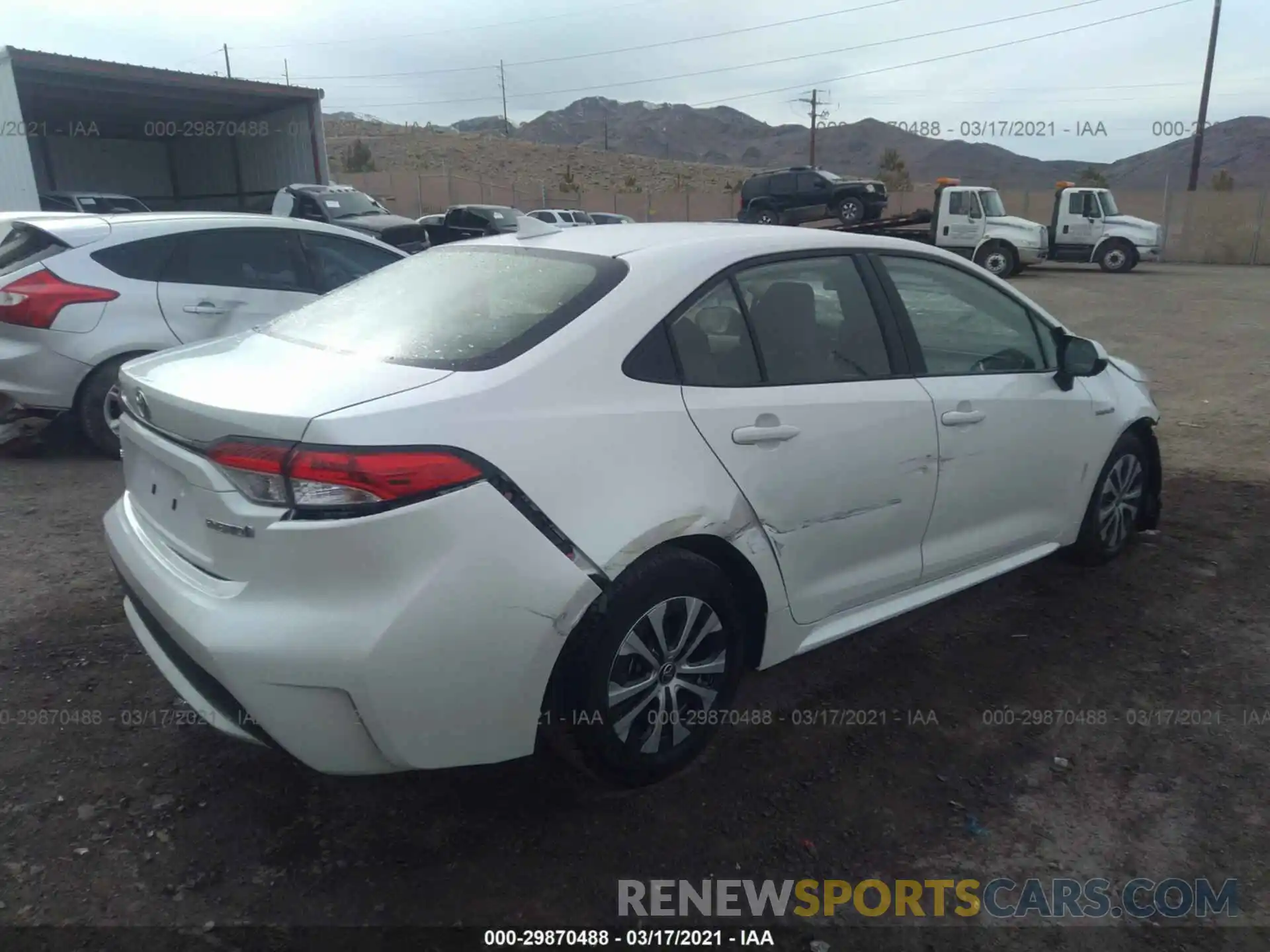 4 Photograph of a damaged car JTDEBRBE3LJ006807 TOYOTA COROLLA 2020