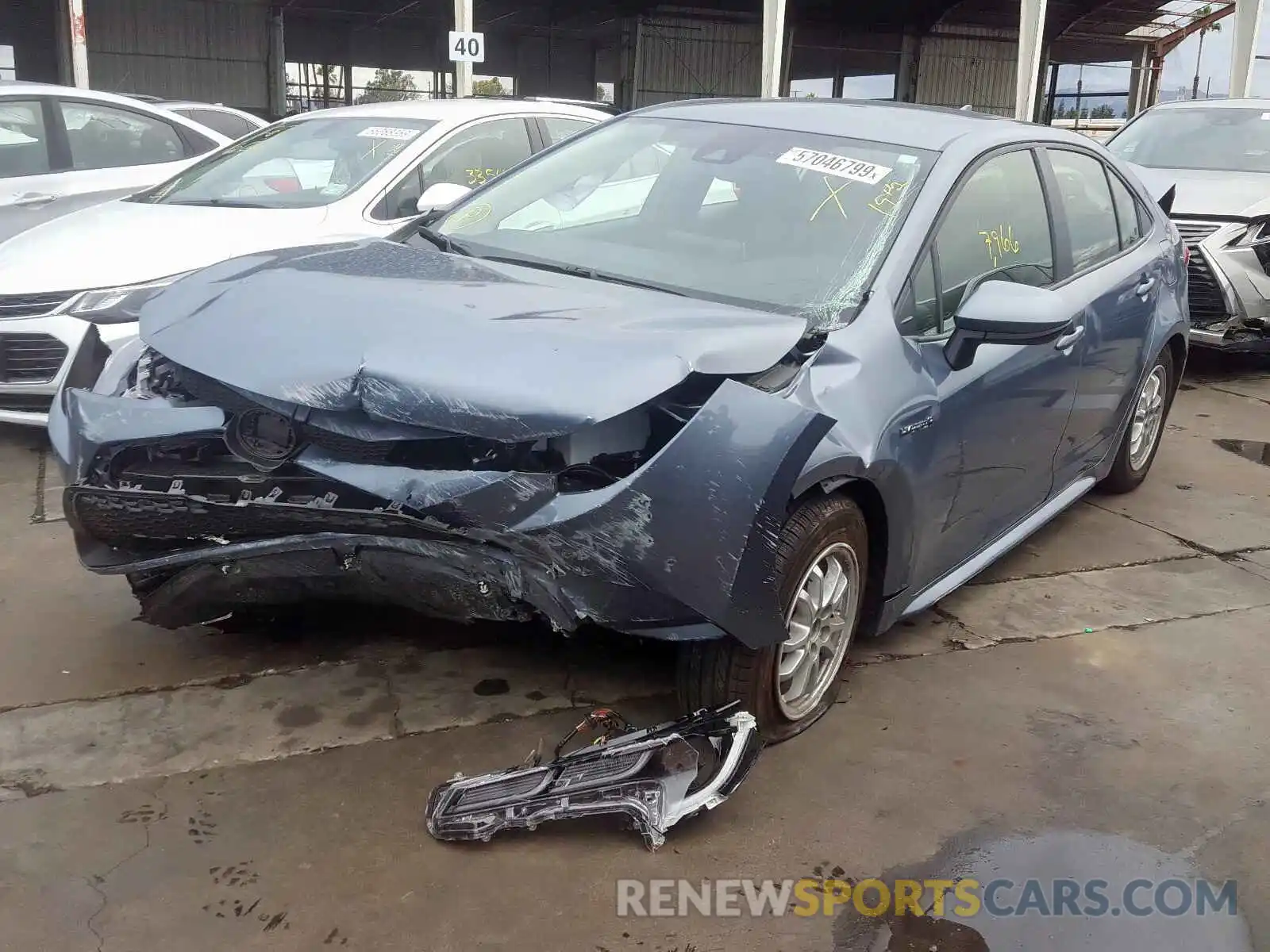 2 Photograph of a damaged car JTDEBRBE3LJ006841 TOYOTA COROLLA 2020