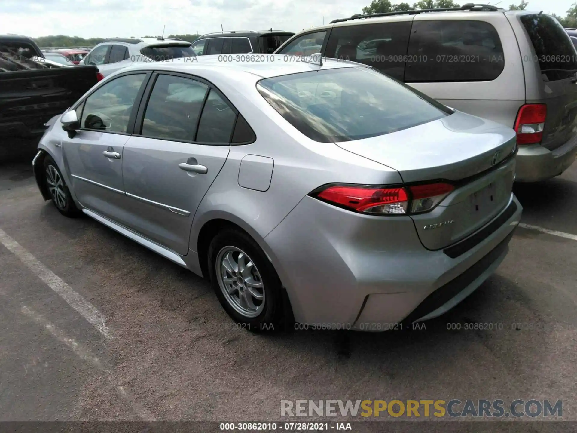 3 Photograph of a damaged car JTDEBRBE3LJ009125 TOYOTA COROLLA 2020