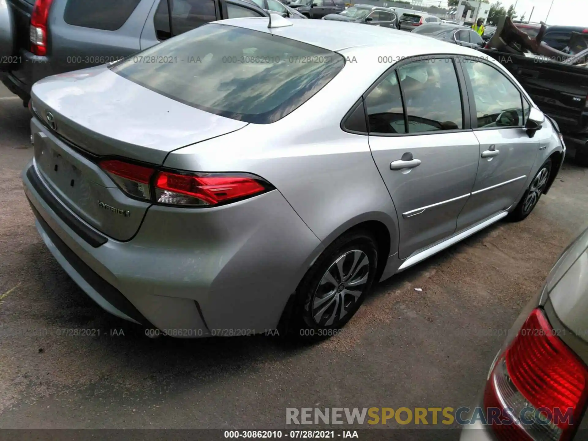 4 Photograph of a damaged car JTDEBRBE3LJ009125 TOYOTA COROLLA 2020